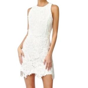 ADELYN RAE Cassie Lace Dress 3D white NWT
